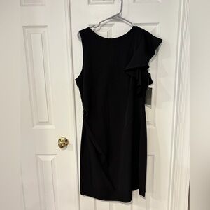 Julia Jordan Black Ruffle Sleeve Dress